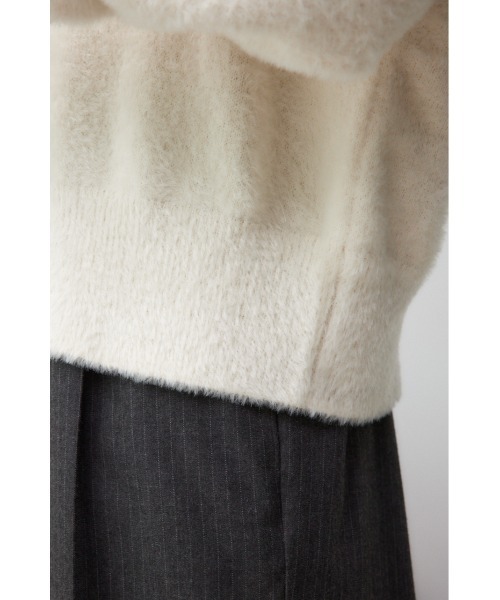 AZUL by moussy(アズールバイマウジー)の「モヘヤライクニットカーディガン(ニット/セーター・レディース・ブラック/アイボリー/ライトグレー/ダークブルー・MEDIUM/SMALL)」の14枚目の写真
