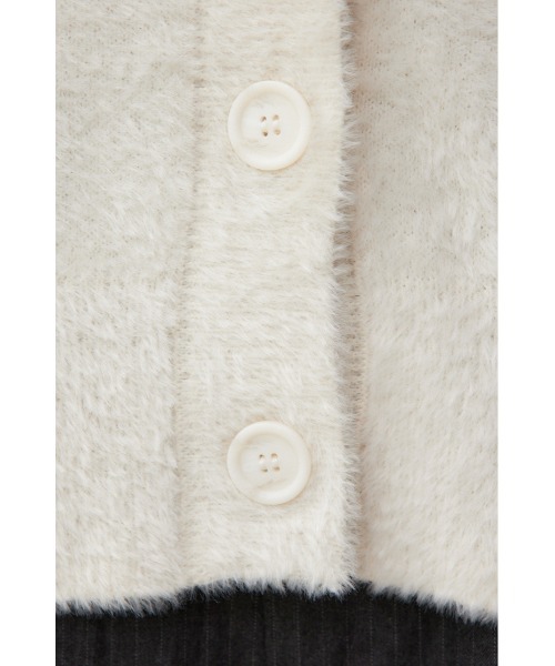 AZUL by moussy(アズールバイマウジー)の「モヘヤライクニットカーディガン(ニット/セーター・レディース・ブラック/アイボリー/ライトグレー/ダークブルー・MEDIUM/SMALL)」の15枚目の写真