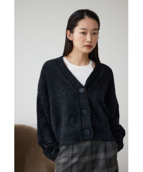 AZUL by moussy(アズールバイマウジー)の「モヘヤライクニットカーディガン(ニット/セーター・レディース・ブラック/アイボリー/ライトグレー/ダークブルー・MEDIUM/SMALL)」の18枚目の写真