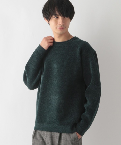 GLOBAL WORK（グローバルワーク）の「モールニットクルー/116372（ニット/セーター・メンズ・グレイッシュベージュ/ロイヤルブルー/グリーン/アイボリー/チャコール/ブラック・X-LARGE/LARGE/MEDIUM/SMALL）」の21枚目の写真