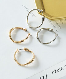 un dix cors | 【GOLDY(ゴールディ)】ニュアンスカーブフープピアス(ピアス(両耳用))