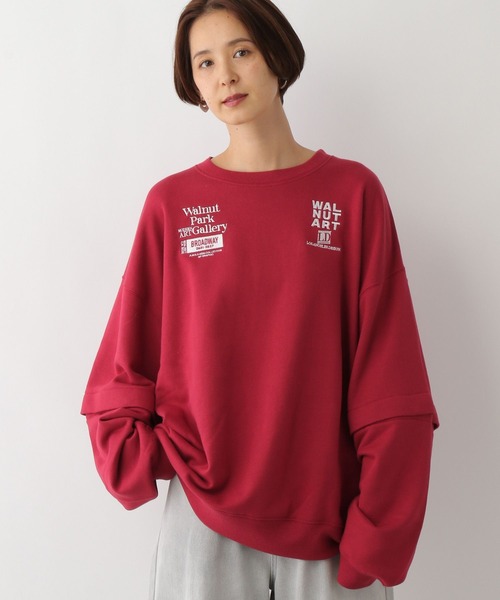 LEPSIM（レプシィム）の「袖外しプルオーバー　150331（Tシャツ/カットソー・レディース・レッド/グレイッシュベージュ・FREE）」の2枚目の写真