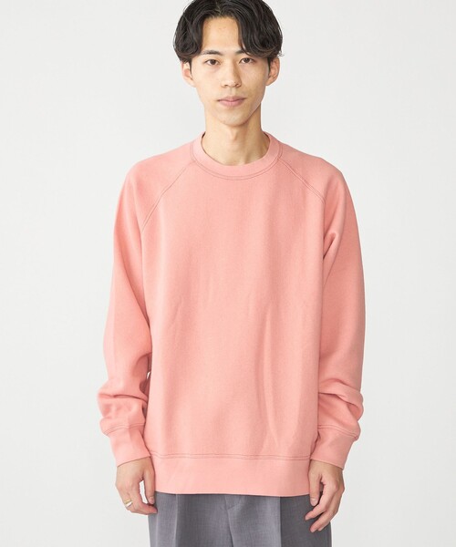 SHIPS（シップス）の「SHIPS: コットン ポリエステル ラグラン スリーブ クルーネック スウェット（スウェット・メンズ・ネイビー/グレー/ナチュラル/ピンク/ライトグリーン・X-LARGE/LARGE/MEDIUM/SMALL）」の5枚目の写真