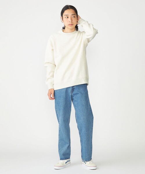 SHIPS（シップス）の「SHIPS: コットン ポリエステル ラグラン スリーブ クルーネック スウェット（スウェット・メンズ・ネイビー/グレー/ナチュラル/ピンク/ライトグリーン・X-LARGE/LARGE/MEDIUM/SMALL）」の6枚目の写真