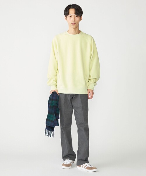 SHIPS（シップス）の「SHIPS: コットン ポリエステル ラグラン スリーブ クルーネック スウェット（スウェット・メンズ・ネイビー/グレー/ナチュラル/ピンク/ライトグリーン・X-LARGE/LARGE/MEDIUM/SMALL）」の8枚目の写真