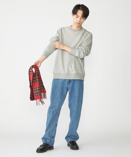 SHIPS（シップス）の「SHIPS: コットン ポリエステル ラグラン スリーブ クルーネック スウェット（スウェット・メンズ・ネイビー/グレー/ナチュラル/ピンク/ライトグリーン・X-LARGE/LARGE/MEDIUM/SMALL）」の10枚目の写真