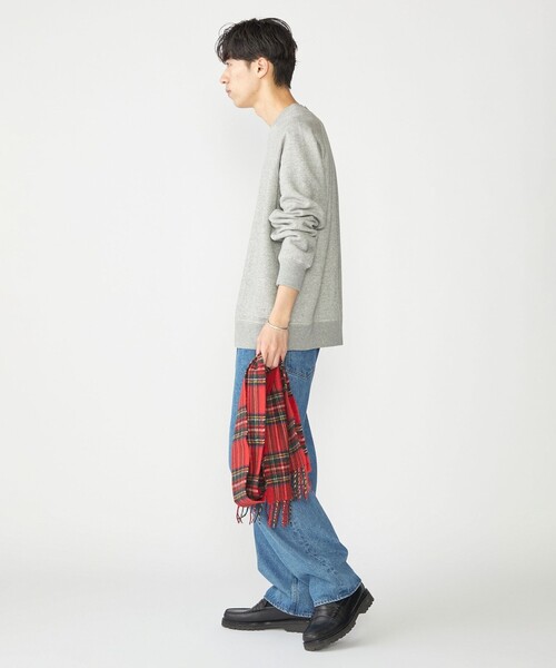 SHIPS（シップス）の「SHIPS: コットン ポリエステル ラグラン スリーブ クルーネック スウェット（スウェット・メンズ・ネイビー/グレー/ナチュラル/ピンク/ライトグリーン・X-LARGE/LARGE/MEDIUM/SMALL）」の11枚目の写真