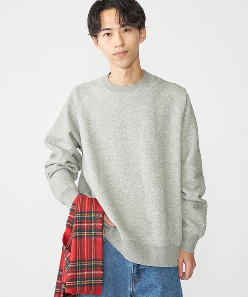 SHIPS（シップス）の「SHIPS: コットン ポリエステル ラグラン スリーブ クルーネック スウェット（スウェット・メンズ・ネイビー/グレー/ナチュラル/ピンク/ライトグリーン・X-LARGE/LARGE/MEDIUM/SMALL）」の15枚目の写真