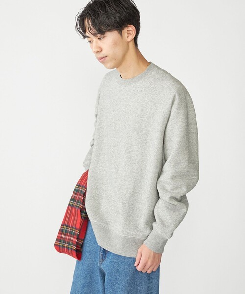 SHIPS（シップス）の「SHIPS: コットン ポリエステル ラグラン スリーブ クルーネック スウェット（スウェット・メンズ・ネイビー/グレー/ナチュラル/ピンク/ライトグリーン・X-LARGE/LARGE/MEDIUM/SMALL）」の16枚目の写真
