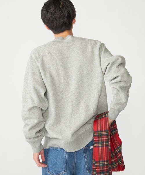 SHIPS（シップス）の「SHIPS: コットン ポリエステル ラグラン スリーブ クルーネック スウェット（スウェット・メンズ・ネイビー/グレー/ナチュラル/ピンク/ライトグリーン・X-LARGE/LARGE/MEDIUM/SMALL）」の18枚目の写真