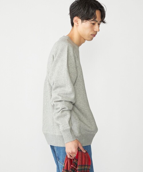 SHIPS（シップス）の「SHIPS: コットン ポリエステル ラグラン スリーブ クルーネック スウェット（スウェット・メンズ・ネイビー/グレー/ナチュラル/ピンク/ライトグリーン・X-LARGE/LARGE/MEDIUM/SMALL）」の19枚目の写真