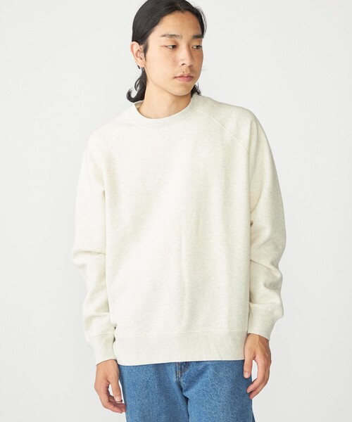 SHIPS（シップス）の「SHIPS: コットン ポリエステル ラグラン スリーブ クルーネック スウェット（スウェット・メンズ・ネイビー/グレー/ナチュラル/ピンク/ライトグリーン・X-LARGE/LARGE/MEDIUM/SMALL）」の20枚目の写真