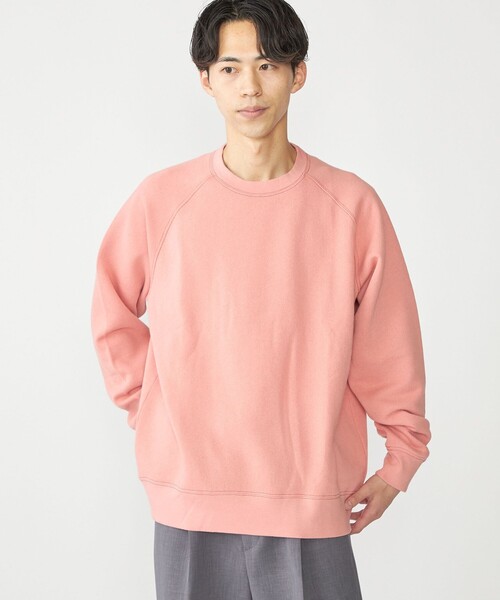 SHIPS（シップス）の「SHIPS: コットン ポリエステル ラグラン スリーブ クルーネック スウェット（スウェット・メンズ・ネイビー/グレー/ナチュラル/ピンク/ライトグリーン・X-LARGE/LARGE/MEDIUM/SMALL）」の21枚目の写真