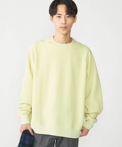 SHIPS（シップス）の「SHIPS: コットン ポリエステル ラグラン スリーブ クルーネック スウェット（スウェット・メンズ・ネイビー/グレー/ナチュラル/ピンク/ライトグリーン・X-LARGE/LARGE/MEDIUM/SMALL）」の22枚目の写真