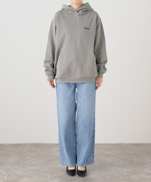 DIME（ダイム）の「【Dime/ダイム】 CLASSIC SMALL LOGO HOODIE：裏起毛 パーカー（パーカー・レディース・グレー・SMALL）」の8枚目の写真