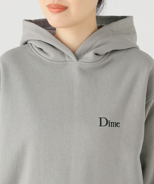 DIME（ダイム）の「【Dime/ダイム】 CLASSIC SMALL LOGO HOODIE：裏起毛 パーカー（パーカー・レディース・グレー・SMALL）」の12枚目の写真