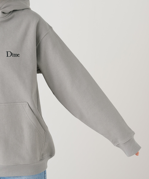DIME（ダイム）の「【Dime/ダイム】 CLASSIC SMALL LOGO HOODIE：裏起毛 パーカー（パーカー・レディース・グレー・SMALL）」の14枚目の写真