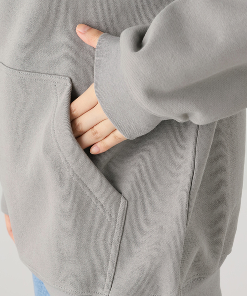 DIME（ダイム）の「【Dime/ダイム】 CLASSIC SMALL LOGO HOODIE：裏起毛 パーカー（パーカー・レディース・グレー・SMALL）」の16枚目の写真