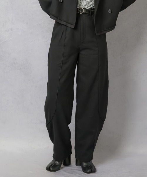 Lull（ルル）の「【Lull / ルル】セットアップ対応 / フェイクウールハイウエストカーブパンツ（その他パンツ・レディース・ブラック/チャコール/ブラウン・ONESIZE）」の19枚目の写真