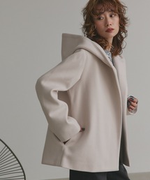 ad thie（アドティエ）の「フェイクウール フード付きコート ジャコット（その他アウター）」