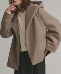 ad thie（アドティエ）の「フェイクウール フード付きコート ジャコット（その他アウター）」