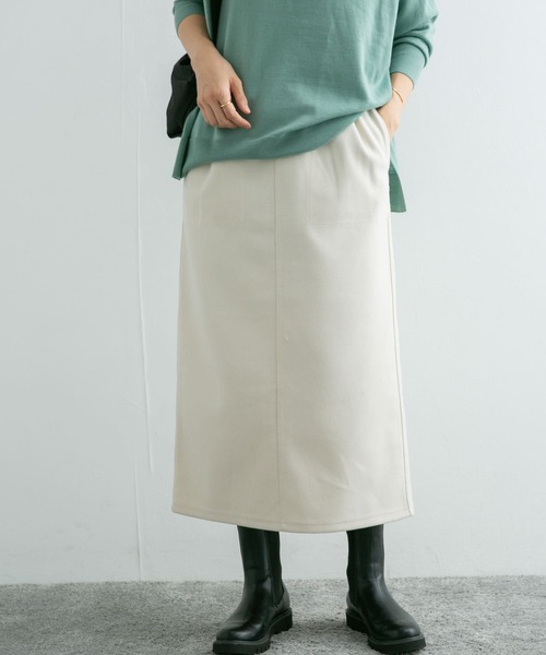 URBAN RESEARCH DOORS（アーバンリサーチドアーズ）の「『UR TECH』ニットメルトンスカート（スカート・レディース・チャコールグレー/アイボリー・MEDIUM）」の18枚目の写真