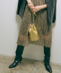 Leather Tube Drawstring Bag