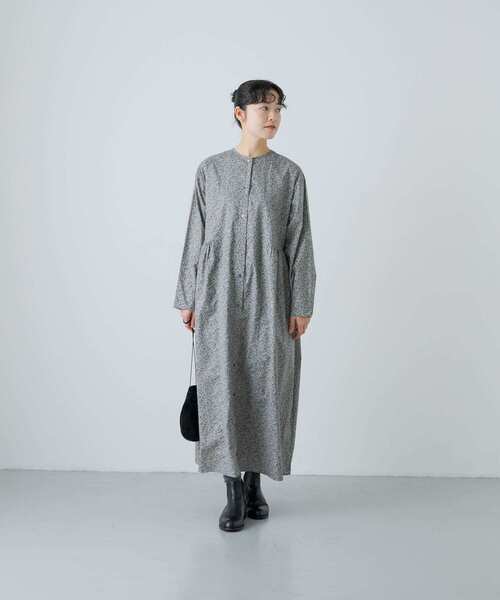 【24AW】コットン小花柄2WAYワンピース かぐれ 洗える フリーサイズ 24AW】コットン小花柄2WAYワンピース かぐれ 洗える フリーサイズ