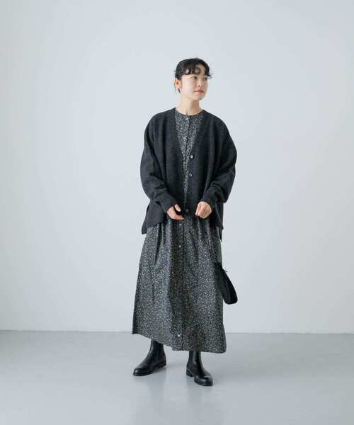 おまとめ　コットンハウスアヤ　ウール　花柄　シャツコート　ワンピース　かぐれ かぐれ（カグレ）の「コットン小花柄2WAYワンピース（ワンピース