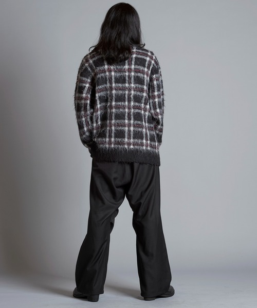 NO ID.（ノーアイディ）の「【NO ID.】Zip Check Knit Big Pullover / ジップ チェック ニット ビッグ プルオーバー（ニット/セーター・メンズ・レッド/ブラック/ブルー・ONE SIZE）」の17枚目の写真