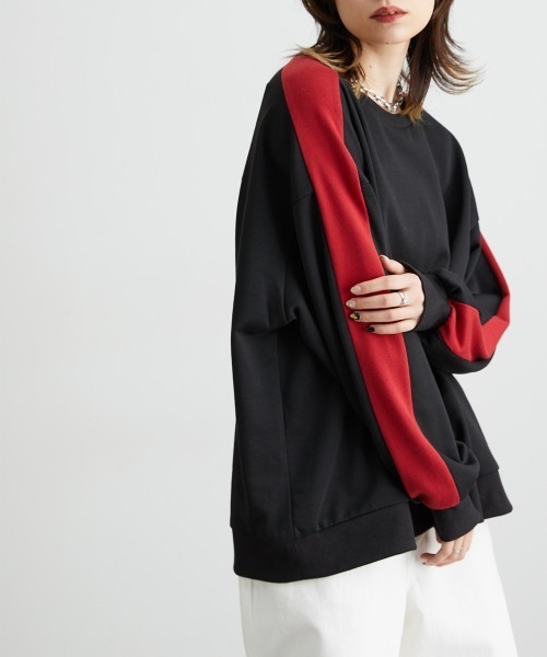 Soiunique（スワユニーク）の「ショルダーラインオーバーサイズプルオーバー ［Soiunique］（Tシャツ/カットソー・レディース・杢グレー/ブラック・LL/M/L）」の11枚目の写真