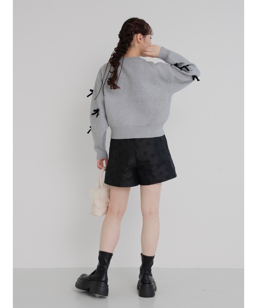 jumelle（ジュメロ）の「velour ribbon knit（ニット/セーター・レディース・グレー/アイボリー・MEDIUM）」の12枚目の写真