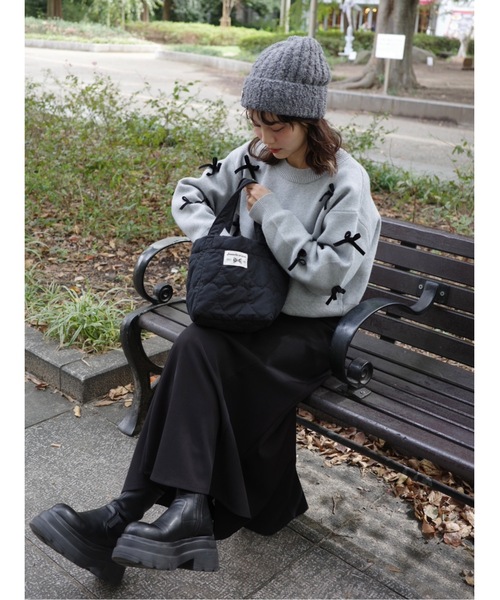 jumelle（ジュメロ）の「velour ribbon knit（ニット/セーター・レディース・グレー/アイボリー・MEDIUM）」の20枚目の写真