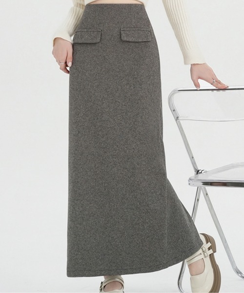 フラップポケットロングスカート（スカート）｜AMAJI（アマジ）