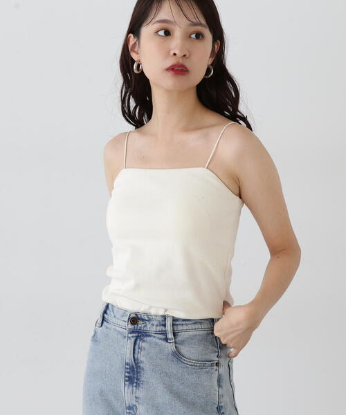 N.(N. Natural Beauty Basic)(エヌエヌナチュラルビューティーベーシック)の「カップツキテレコキャミソール(キャミソール・レディース・ブラック/オフホワイト/ブラウン・MEDIUM)」の15枚目の写真