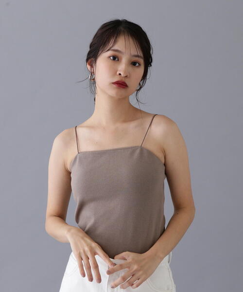 N.(N. Natural Beauty Basic)(エヌエヌナチュラルビューティーベーシック)の「カップツキテレコキャミソール(キャミソール・レディース・ブラック/オフホワイト/ブラウン・MEDIUM)」の19枚目の写真