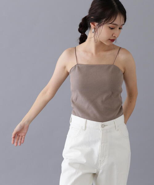 N.(N. Natural Beauty Basic)(エヌエヌナチュラルビューティーベーシック)の「カップツキテレコキャミソール(キャミソール・レディース・ブラック/オフホワイト/ブラウン・MEDIUM)」の21枚目の写真