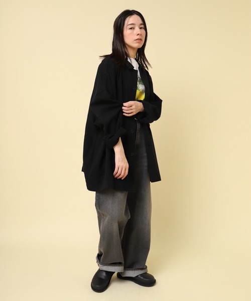 RNA-N（アールエヌエーエヌ）の「J2137 チビエリワークジャケット（その他アウター・レディース・キナリ/ブラック/カーキ・FREE）」の6枚目の写真