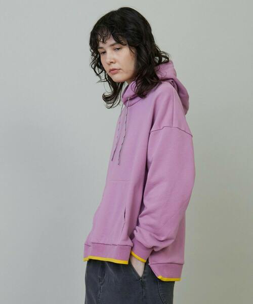 FRAPBOIS（フラボア）の「スリットパーカー（パーカー・レディース・ミント/パープル・1/2）」の3枚目の写真