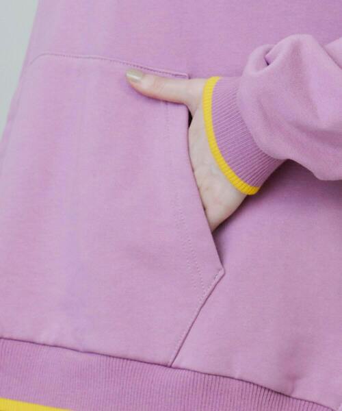FRAPBOIS（フラボア）の「スリットパーカー（パーカー・レディース・ミント/パープル・1/2）」の7枚目の写真