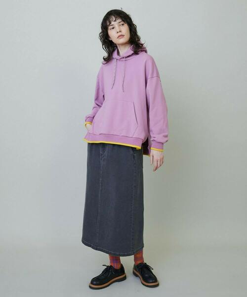 FRAPBOIS（フラボア）の「スリットパーカー（パーカー・レディース・ミント/パープル・1/2）」の10枚目の写真