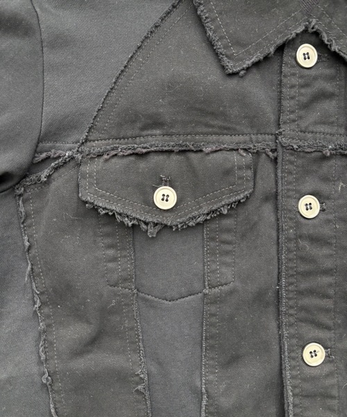 SHAGGIE（シャギー）の「カットオフ切り替え裏毛スウェットジャケット（テーラードジャケット・レディース・グレー/ブラック・FREE）」の14枚目の写真