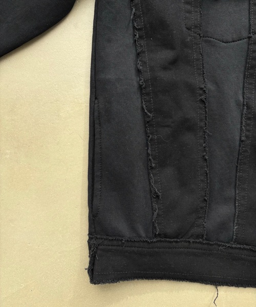 SHAGGIE（シャギー）の「カットオフ切り替え裏毛スウェットジャケット（テーラードジャケット・レディース・グレー/ブラック・FREE）」の15枚目の写真