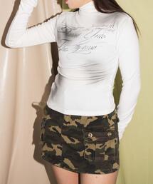 DISPARK/フォイルグラフィックハイネックトップス