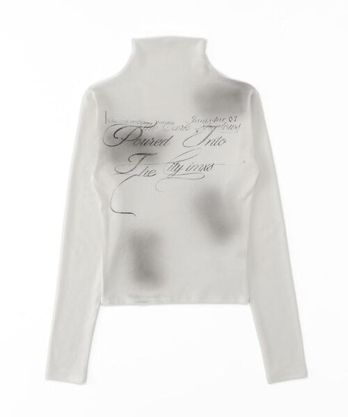 dispark(ディスパーク)の「DISPARK/フォイルグラフィックハイネックトップス(Tシャツ/カットソー・レディース・ブラック/ホワイト・FREE)」の12枚目の写真