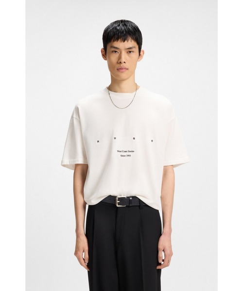 【特価!関税送料込】HUGO アートワーク ジャージー Tシャツ セール】コットンジャージー Tシャツ LAアートワーク(Tシャツ