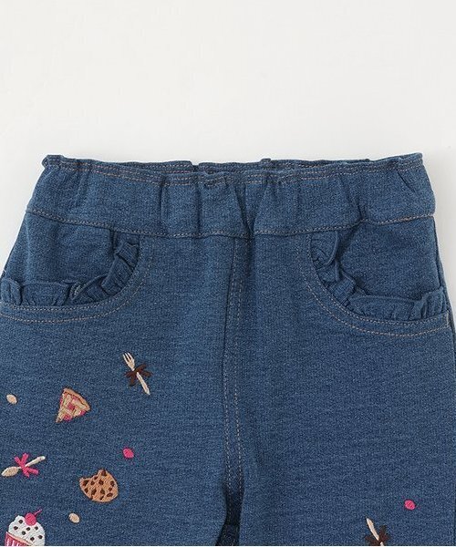 【セール】スイーツ刺しゅうニットデニムパンツ（その他パンツ）｜baby cheer（ベイビーチアー）