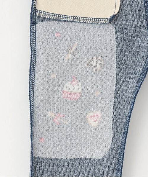 【セール】スイーツ刺しゅうニットデニムパンツ（その他パンツ）｜baby cheer（ベイビーチアー）
