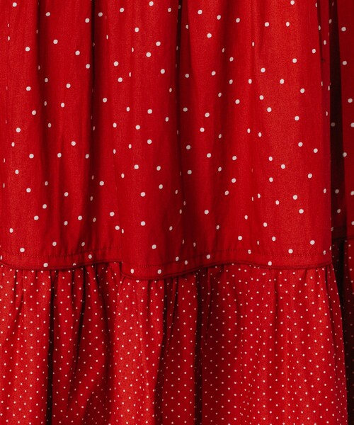 FREAK'S STORE(フリークスストア)の「ドットコンビ ティアードスカート(スカート・レディース・ブラック/レッド/ネイビー・フリ-)」の11枚目の写真