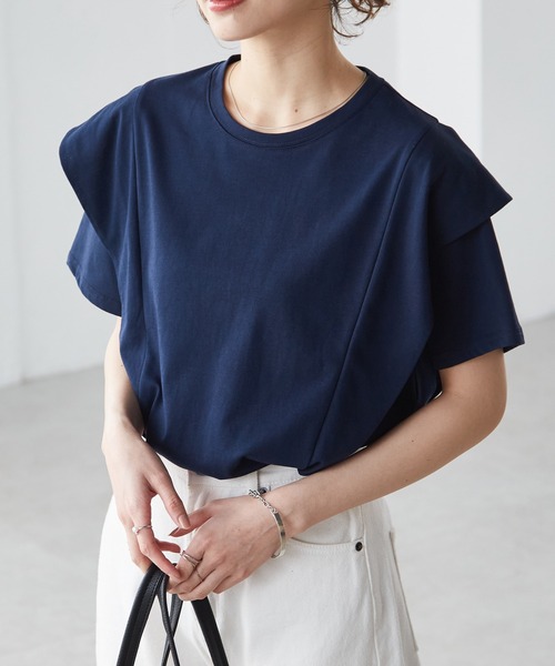 【接触冷感】ラッフルフリルＴシャツ